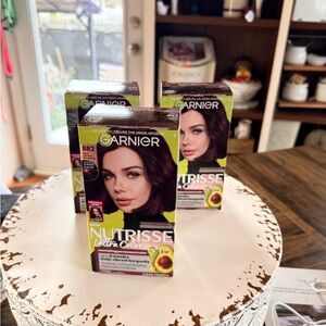 Garnier Nutrisse Ultra Color - Bold Burgundy Hair Dye 3 boxes BR2
